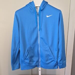 Nike Light Blue Hoodie with White Logo